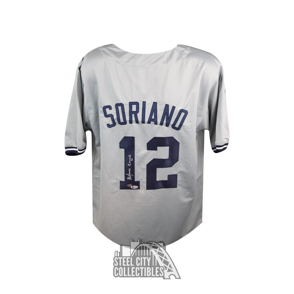 Alfonso Soriano Autographed New York Custom Baseball Jersey - BAS
