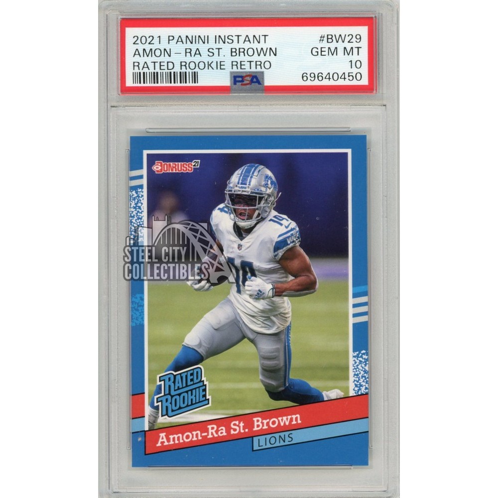 AMON-RA ST. BROWN 2021 Panini Chronicles Draft Picks Rookie RC #24 | USC  Lions