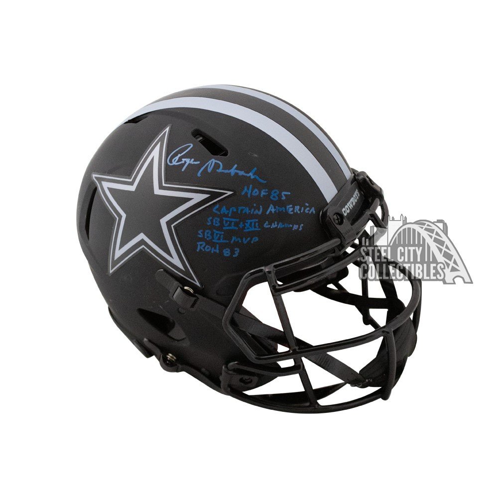 Roger Staubach 5 Inscription Autographed Cowboys Eclipse Authentic