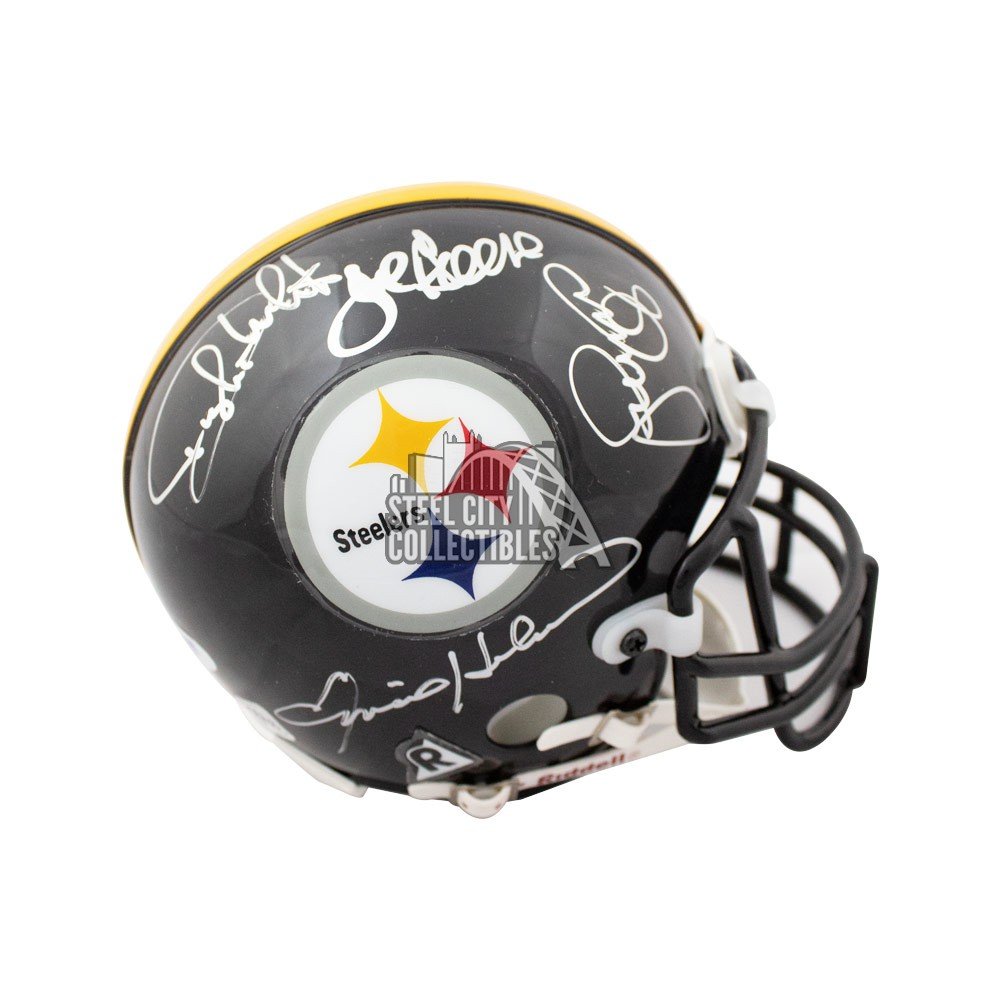 Steel Curtain Signed Pittsburgh Steelers Mini Football Helmet JSA - Coa