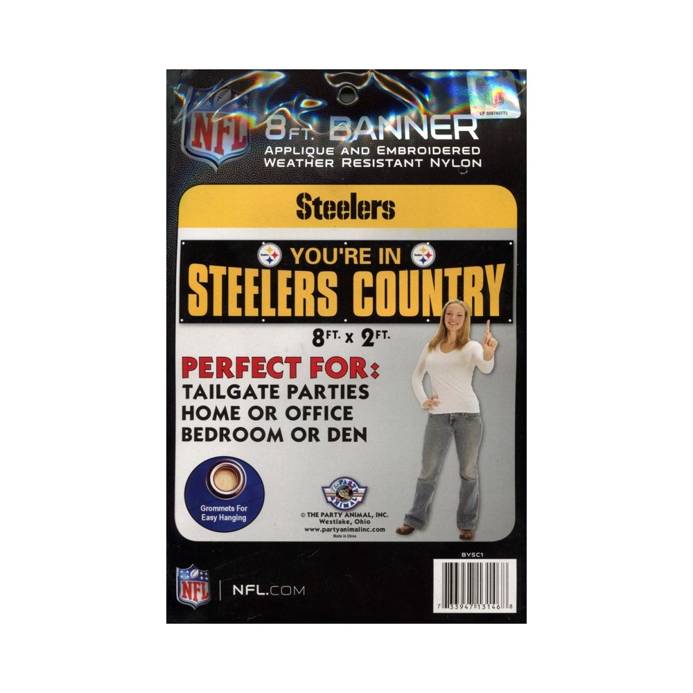 Pittsburgh Steelers 'You're In Steelers Country' Banner BLACK