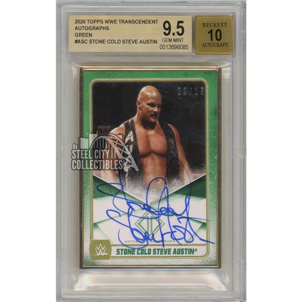 Stone Cold Steve Austin 2020 Topps Transcendent WWE Green Autograph ...