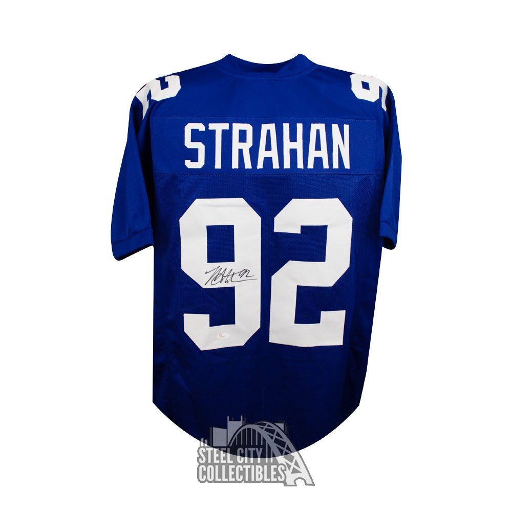 Michael Strahan New York Giants Signed Blue Pro Style Jersey (BAS COA) —  Ultimate Autographs