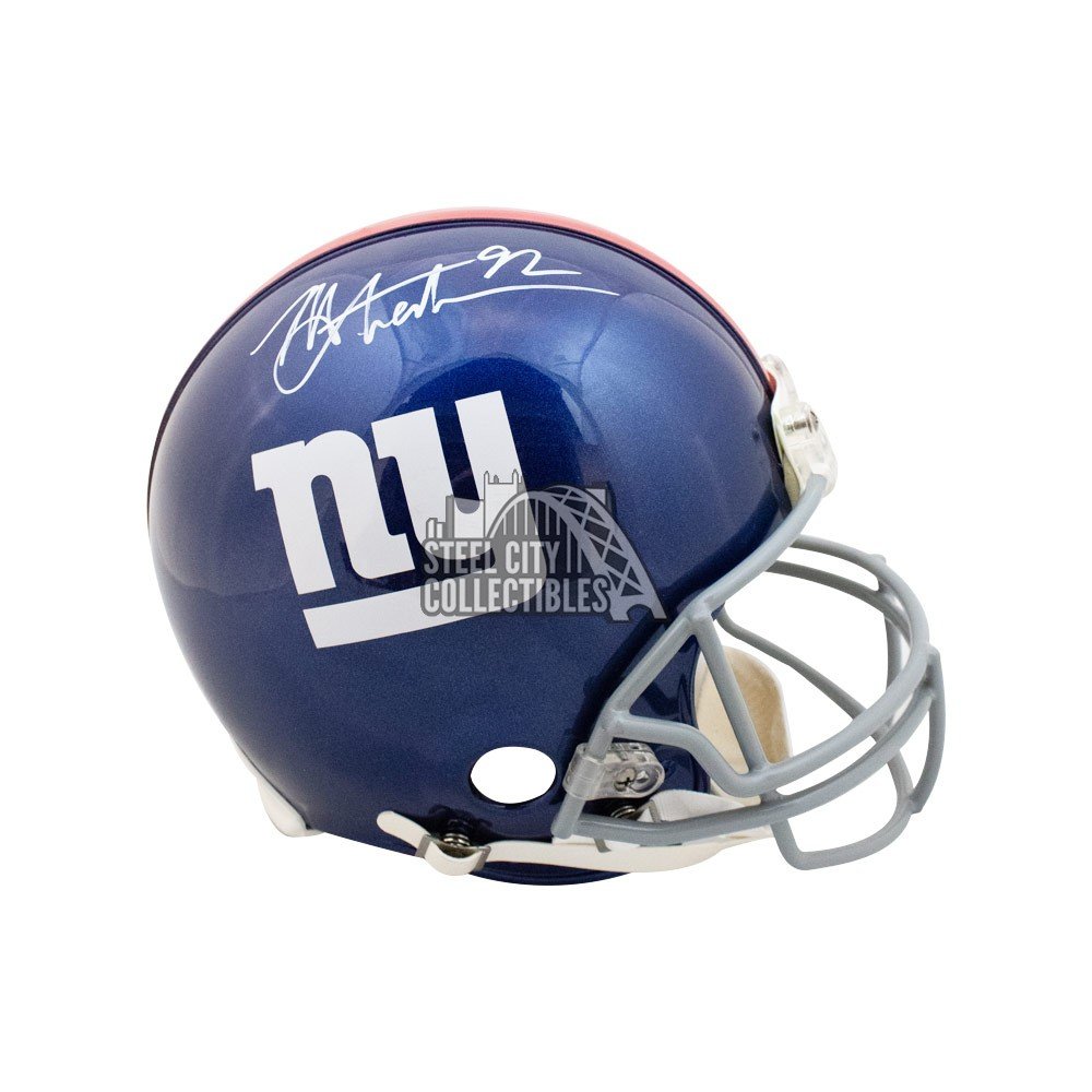 Michael Strahan Autographed New York Giants Full-Size Football Helmet - JSA  COA