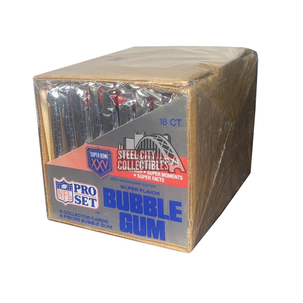 1990 Pro Set Super Bowl Bubble Gum 18-Pack Box | Steel City Collectibles