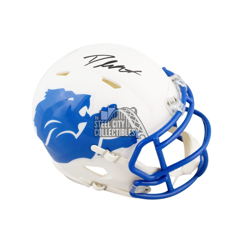 D'Andre Swift Signed Detroit Lions AMP Mini Helmet