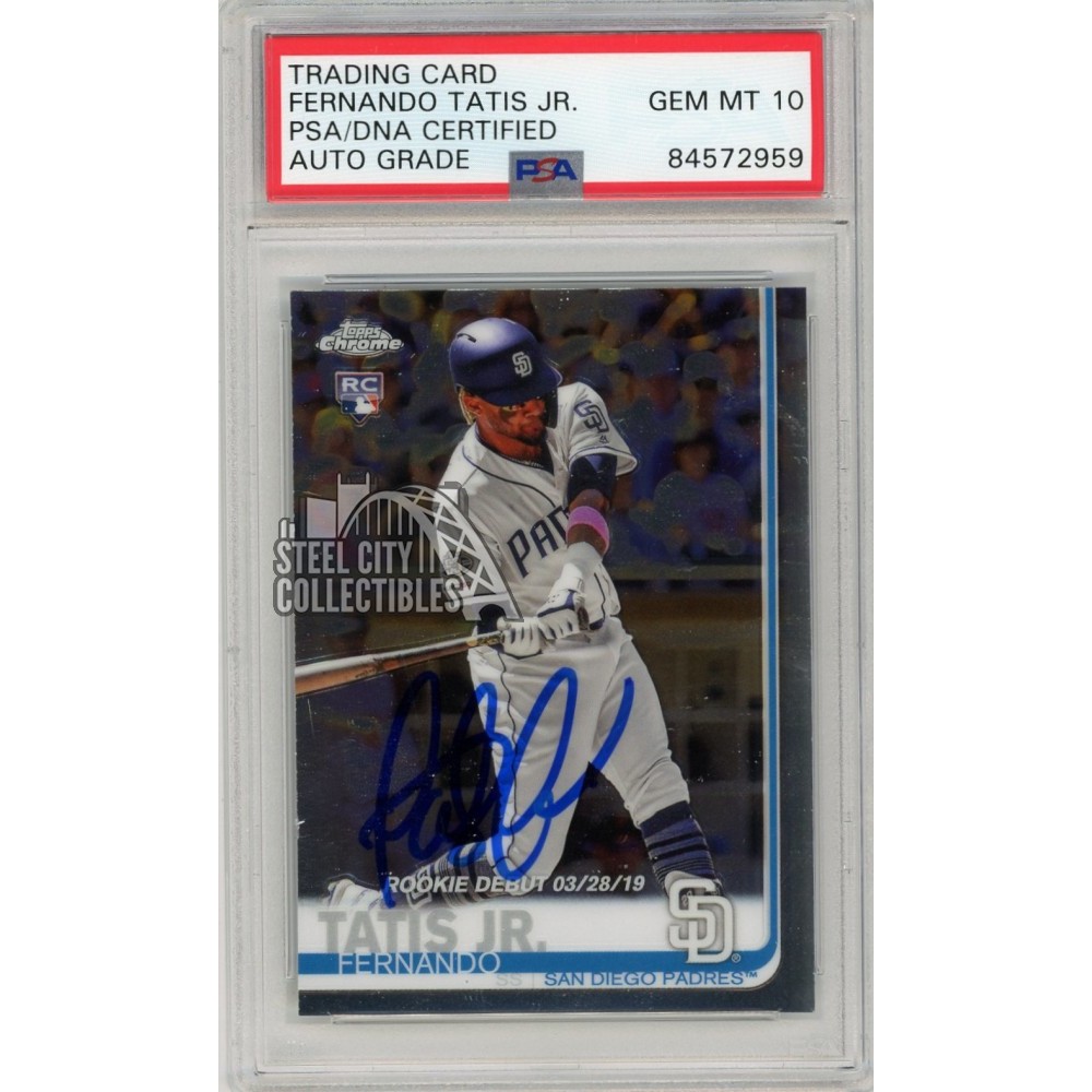 Autographed San Diego Padres Fernando Tatis Jr. Topps Gray