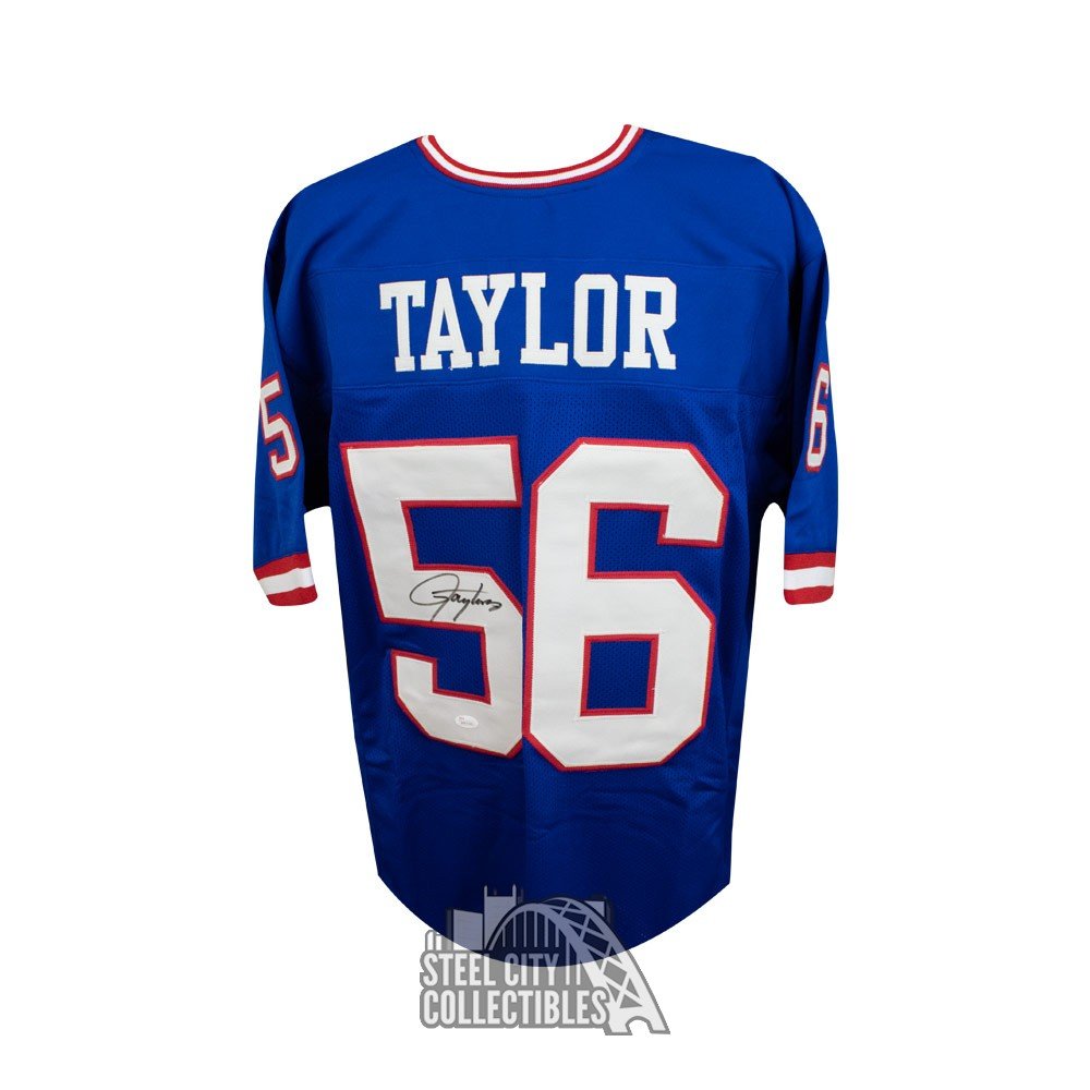 Autographed/Signed Lawrence Taylor New York Blue Football Jersey JSA COA at  's Sports Collectibles Store