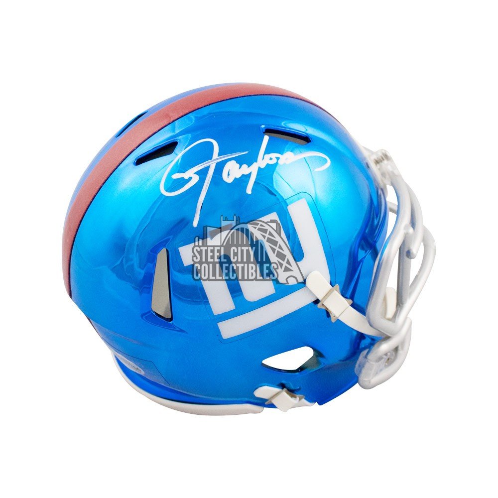 Lawrence Taylor Autographed New York Giants Chrome Mini Football