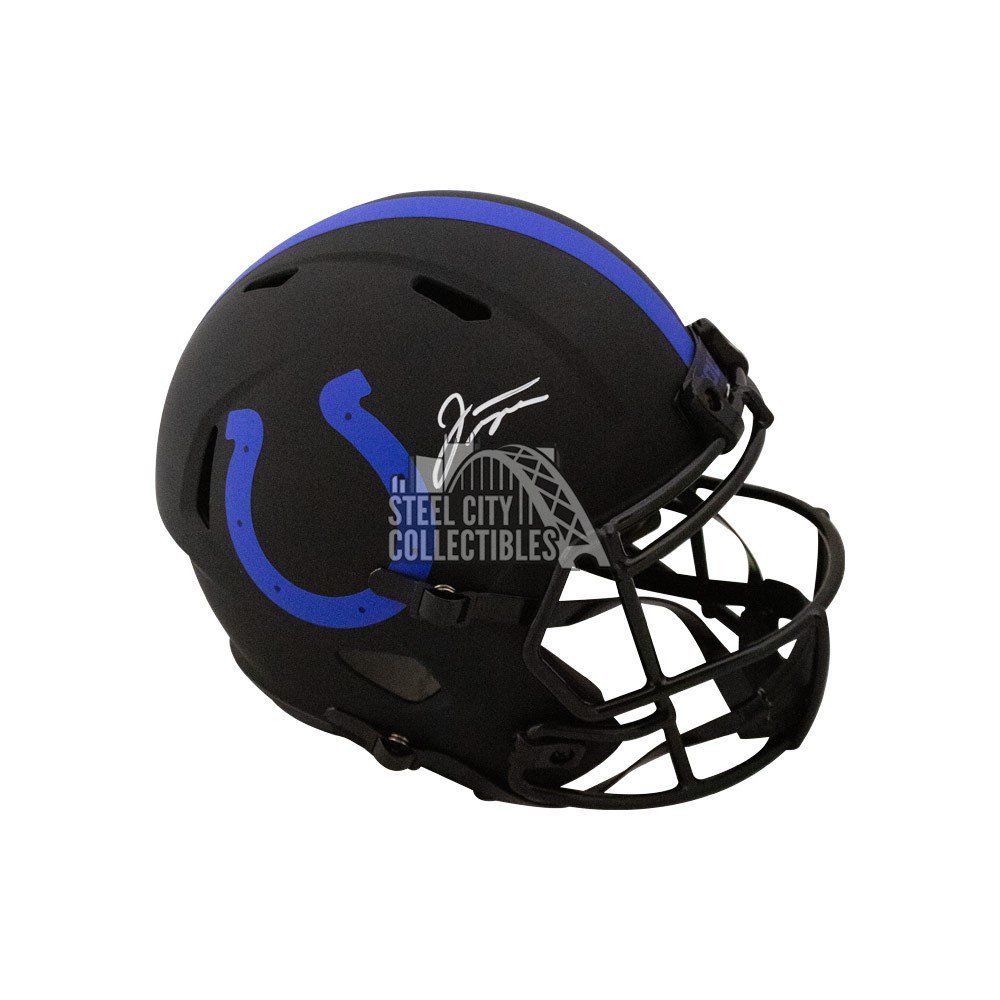 Jonathan Taylor Autographed Indianapolis Colts Lunar Eclipse Replica  Full-Size Football Helmet - Fanatics (Black Ink)