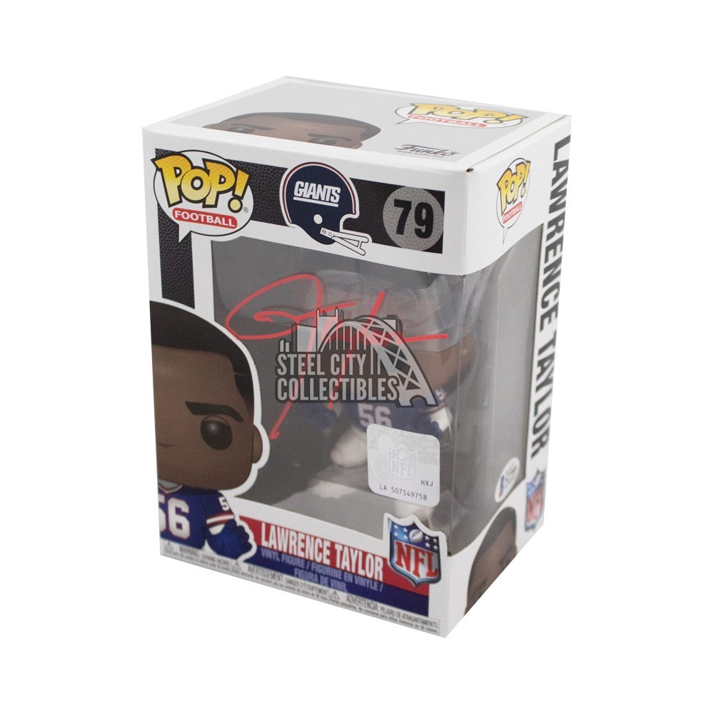 Lawrence Taylor Autographed New York Giants Funko Pop - BAS COA