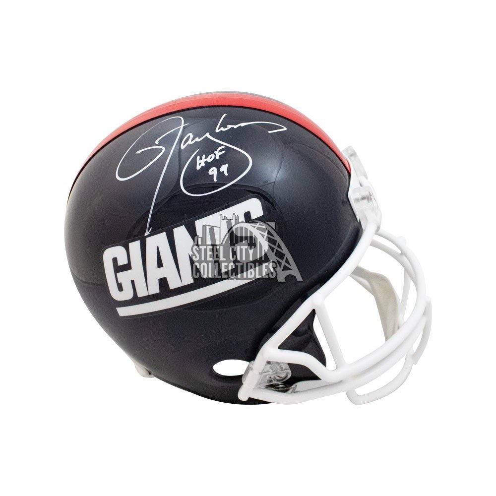 Lawrence Taylor HOF Autographed Giants Flat White Replica Full-Size  Football Helmet - BAS COA