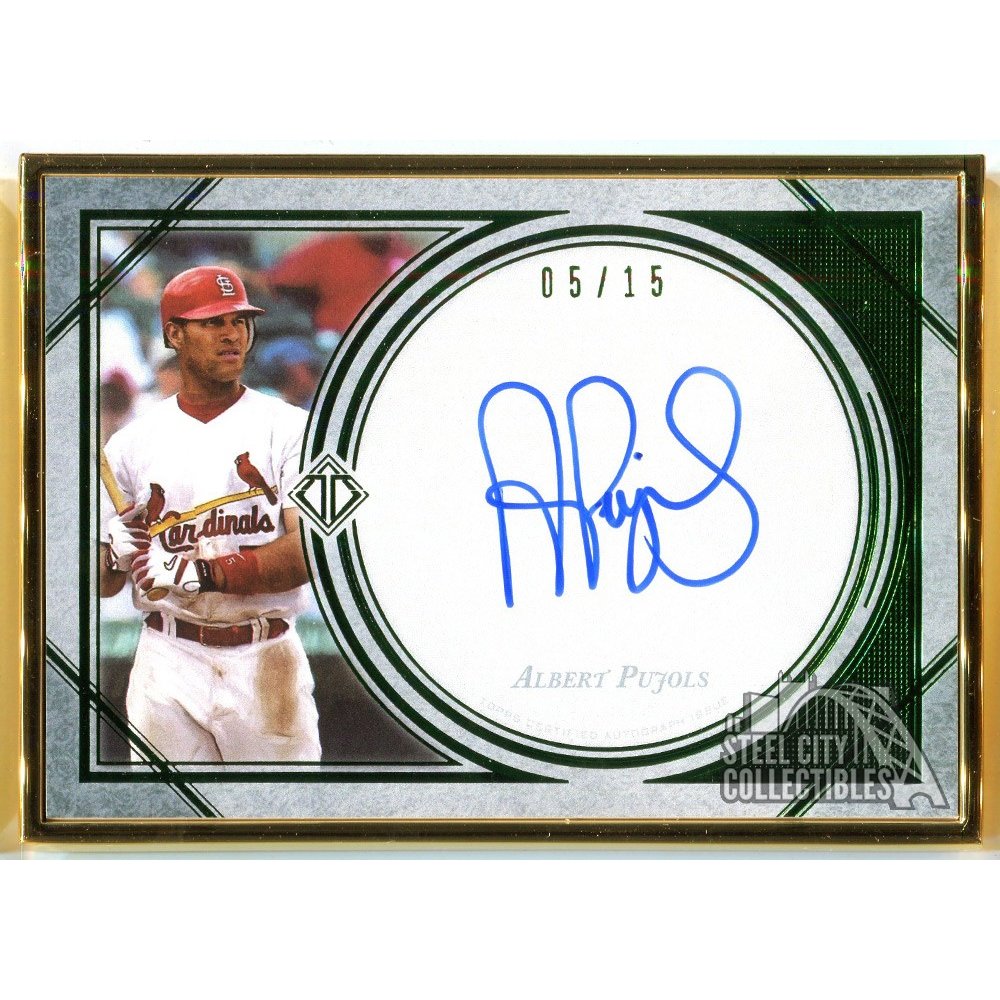 Albert Pujols Autographed Card With Coa 