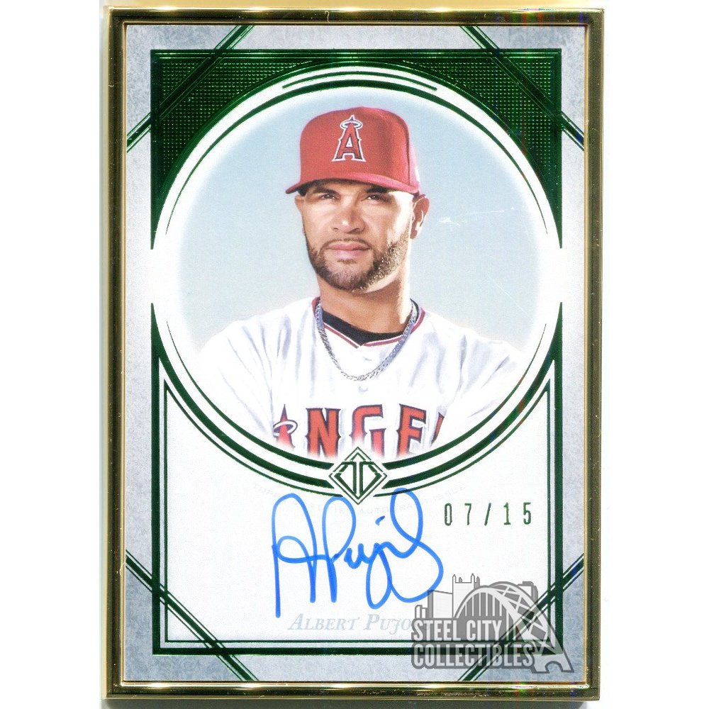 Albert Pujols 2018 Topps Transcendent Autographed Green Parallel Card 05/15