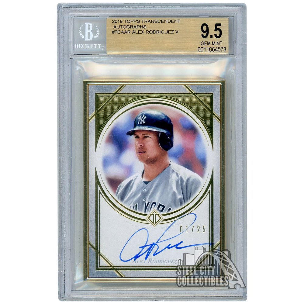 Alex Rodriguez 2018 Topps Transcendent Autographed Auto Card 1/25 - BGS ...