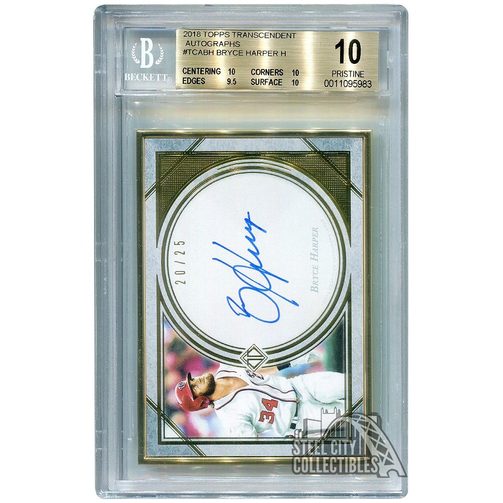 Bryce Harper 2018 Topps Transcendent Autograph Emerald Parallel 7/15  (TCA-BH)