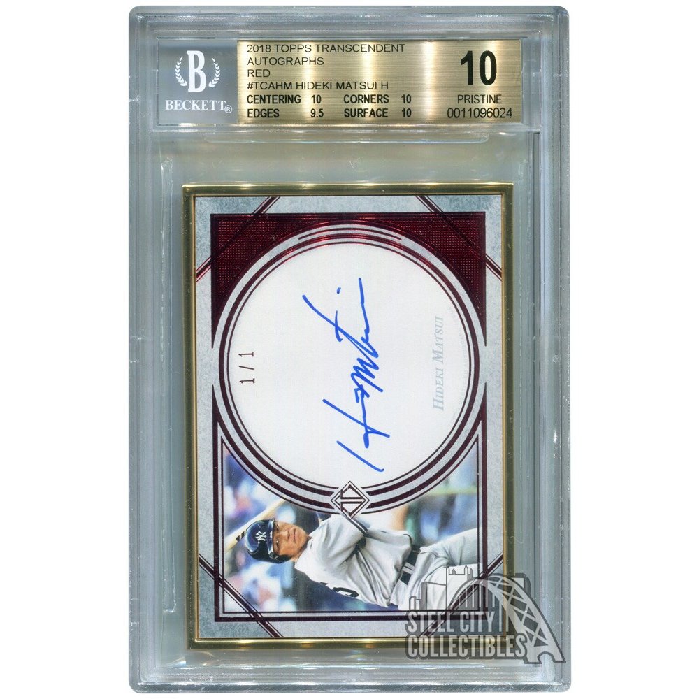 Hideki Matsui 2018 Topps Transcendent Autograph Red 1/1 (TCA-HM) BGS 10 ...