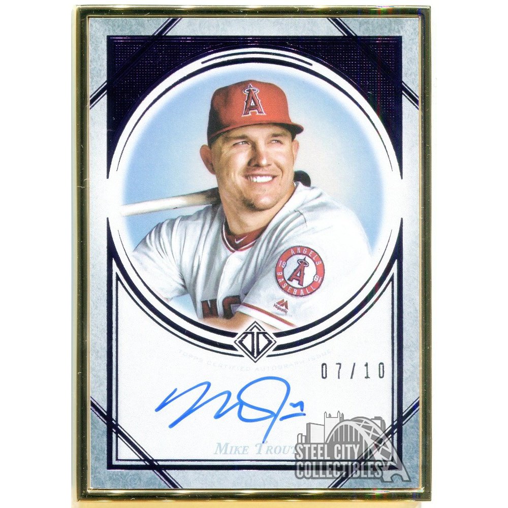 Lot - 2018-Mike Trout Signed Baseball Card