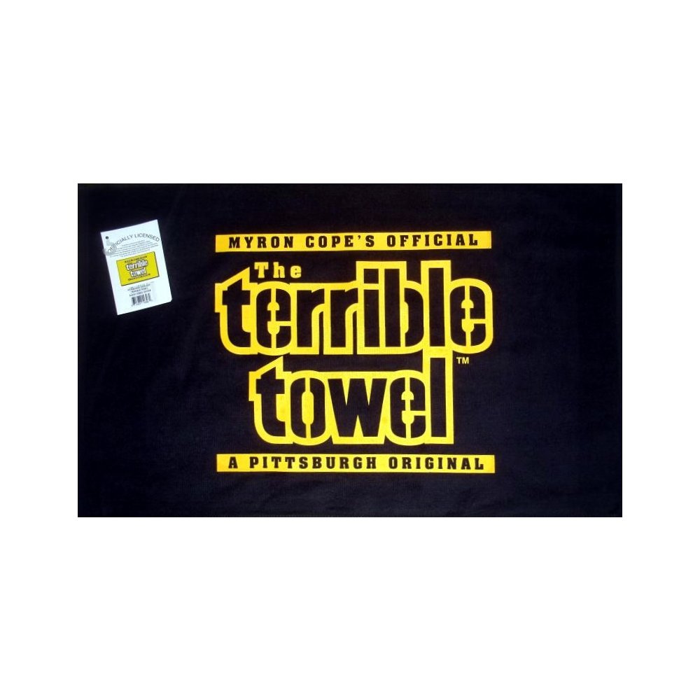 Myron Cope's Official Pittsburgh Steelers Terrible Towel BLACK