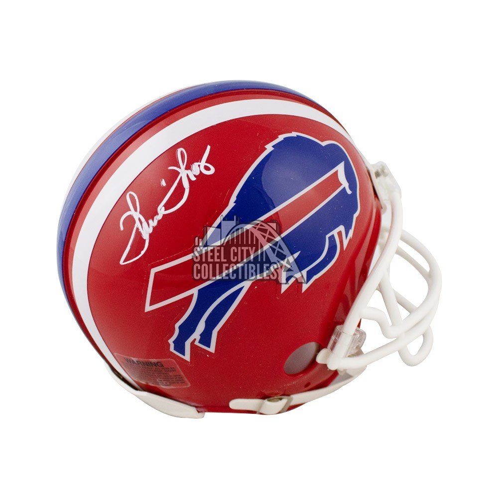 Thurman Thomas Autographed Buffalo Bills Mini Football Helmet Red JSA