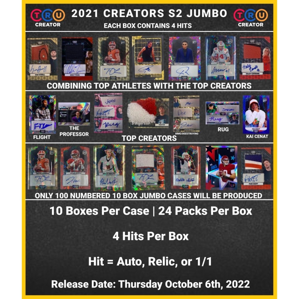 2021 Tru Creator holiday jumbo outlet Hobby Box Factory Sealed