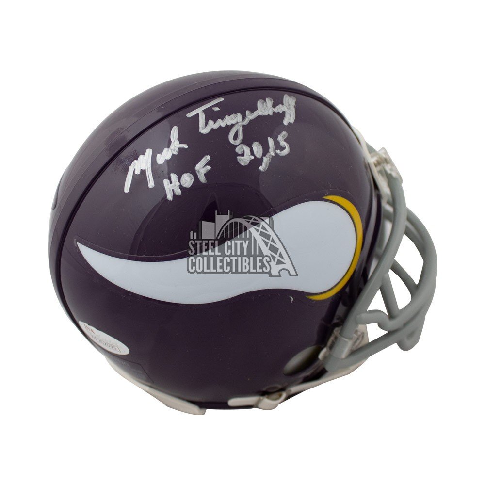 Mick Tingelhoff HOF Autographed Minnesota Vikings Mini Football Helmet -  JSA COA