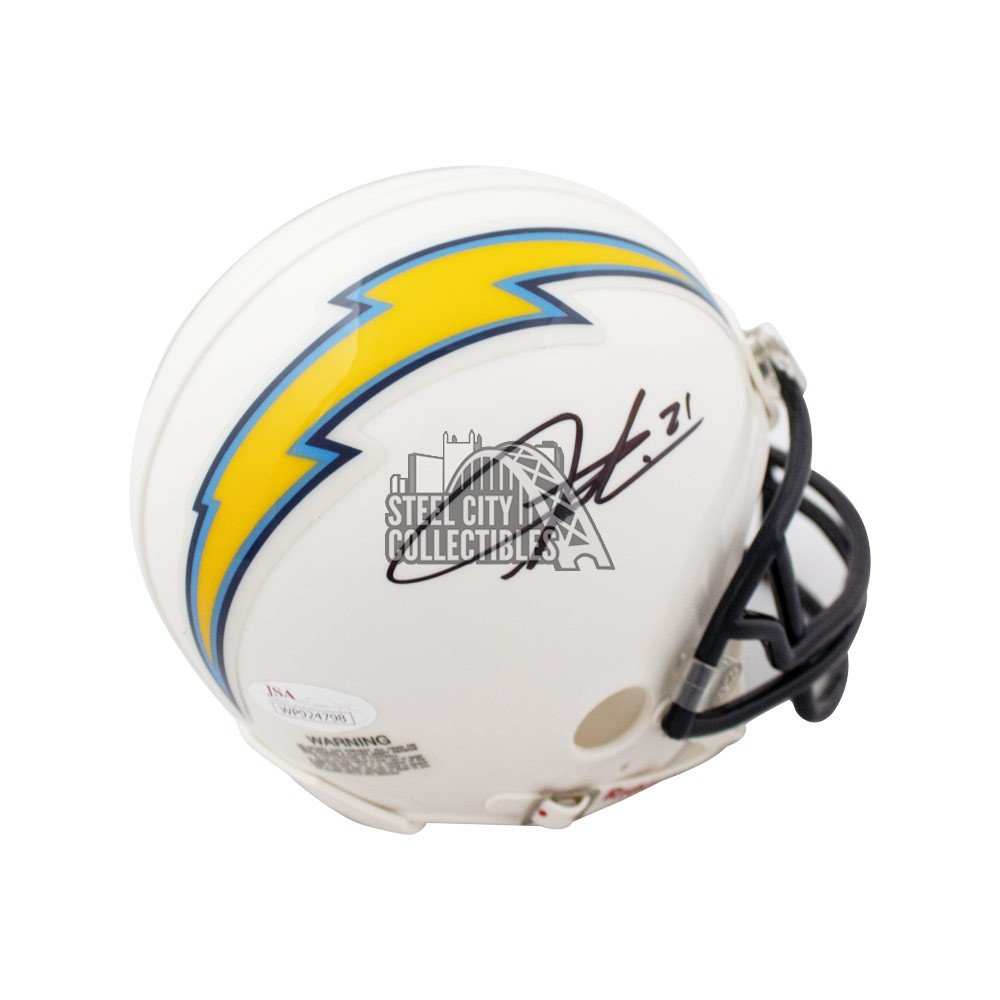 LaDainian Tomlinson Autographed San Diego Chargers Flash Blue Full Size  Replica Speed Helmet HOF 17 Beckett BAS QR Stock #201539