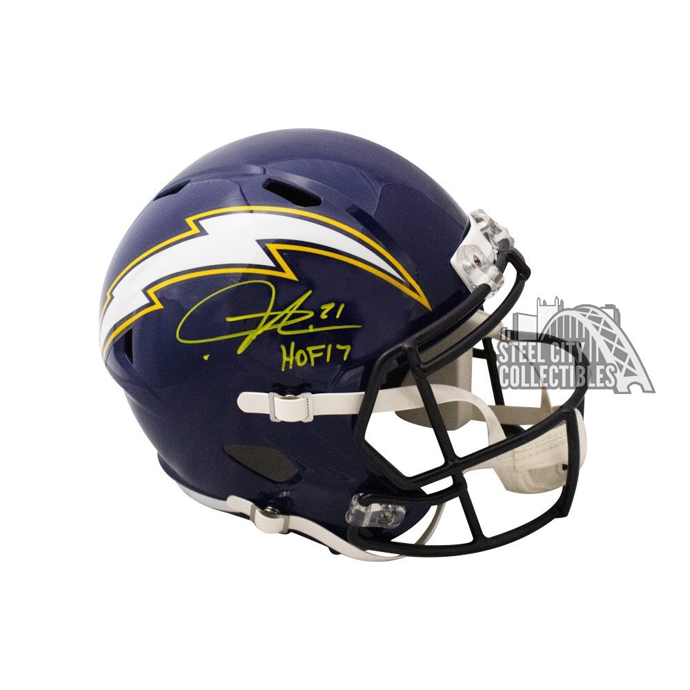 LaDainian Tomlinson HOF 17 Autographed Chargers Speed Replica Full-Size Football  Helmet - BAS