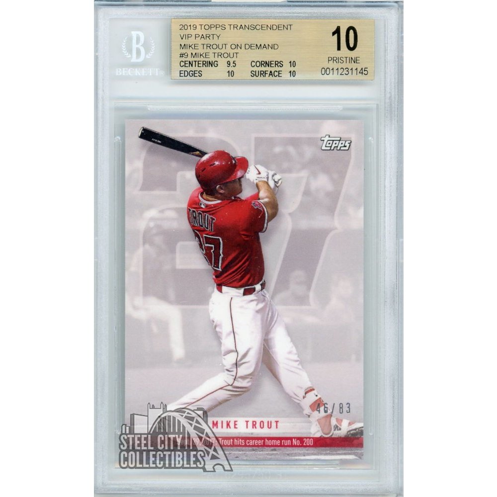 Mike Trout 2019 Topps Transcendent VIP Party On-Demand No. 9 46/83