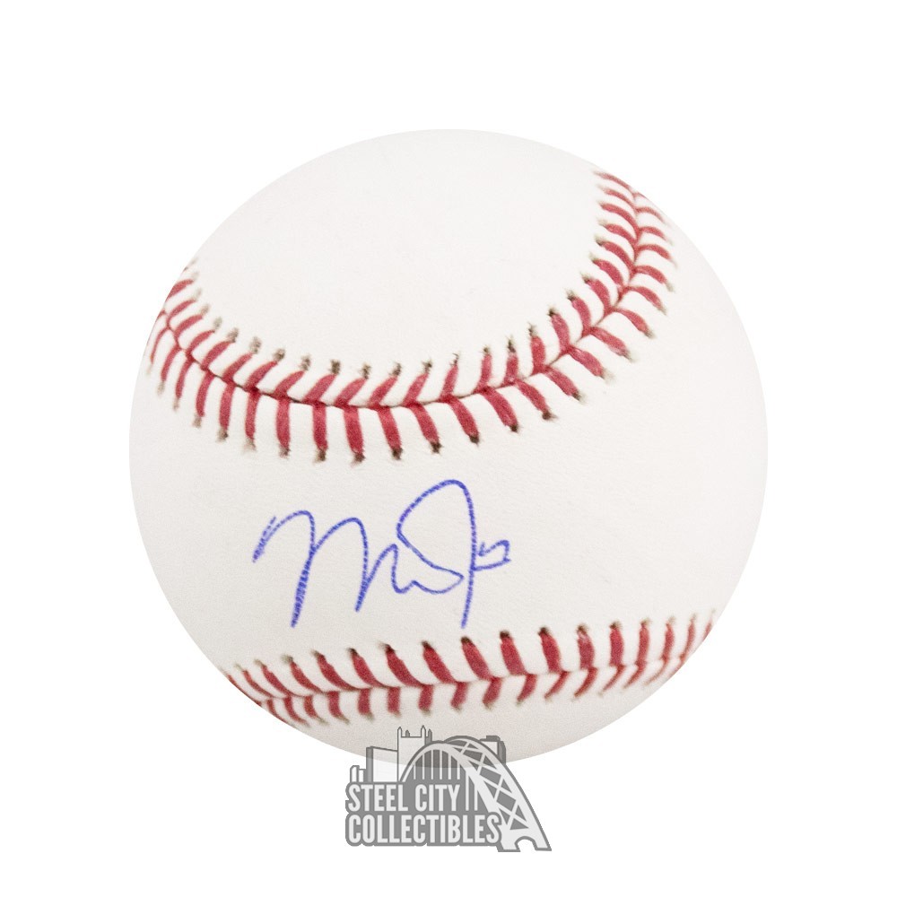 Mike Trout Autograph Photo Batting 23x27 MLB Authentication