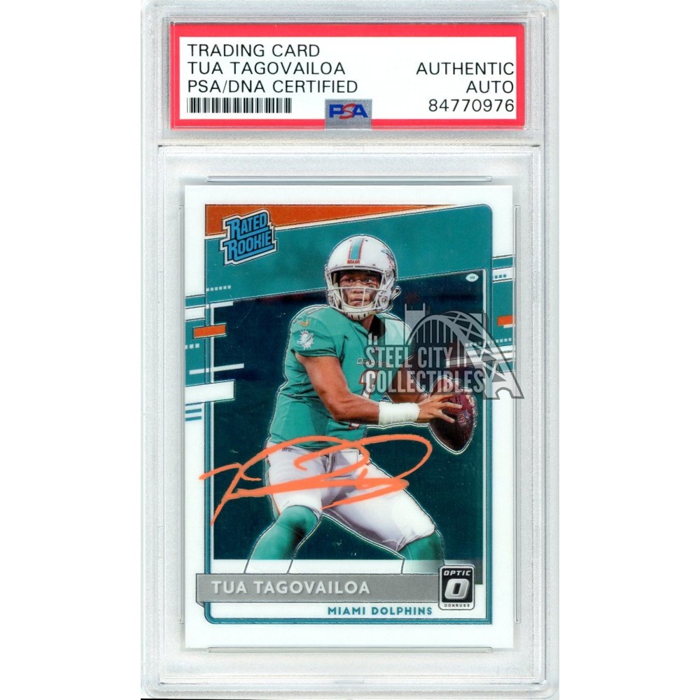 Tua Tagovailoa Miami Dolphins Autographed 2022 Panini Gold