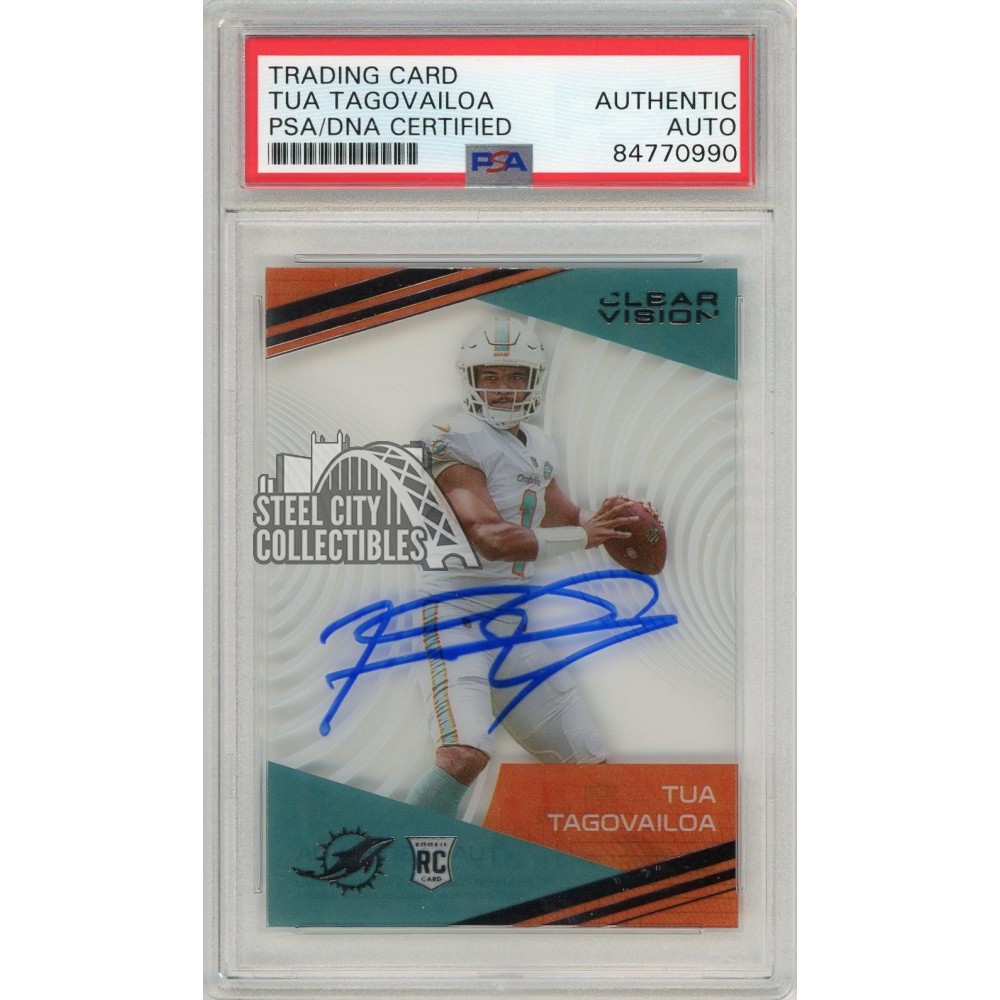 Tua Tagovailoa 2020 Panini Clear Vision Autograph Rookie Card #CV-2 PSA ...