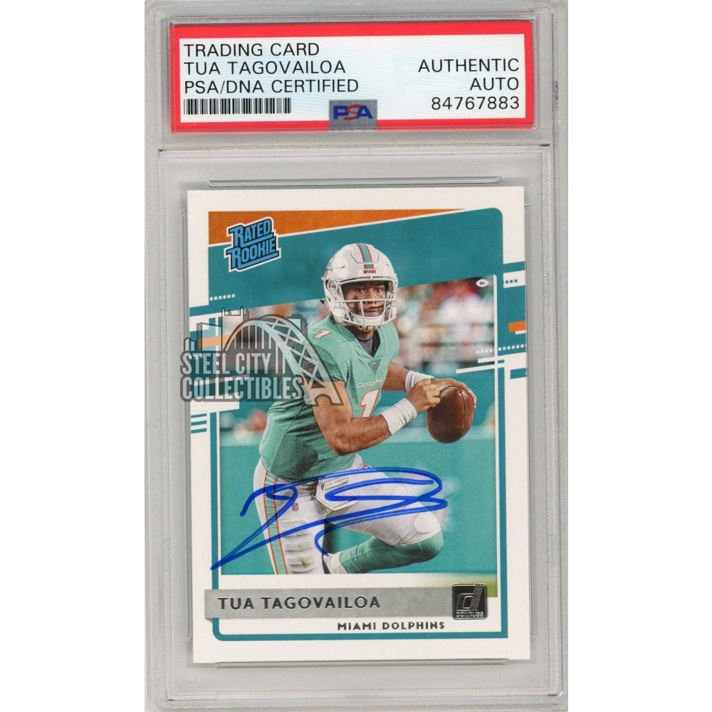 Tua Tagovailoa Autographed Signed Miami Dolphins (Teal #1