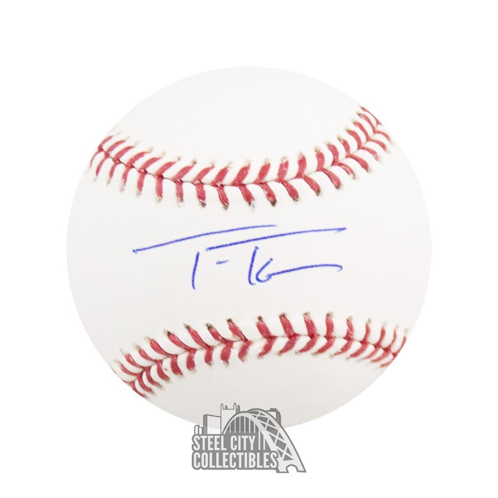 Autographed/Signed Trea Turner Rawlings Official Major League Baseball JSA  COA