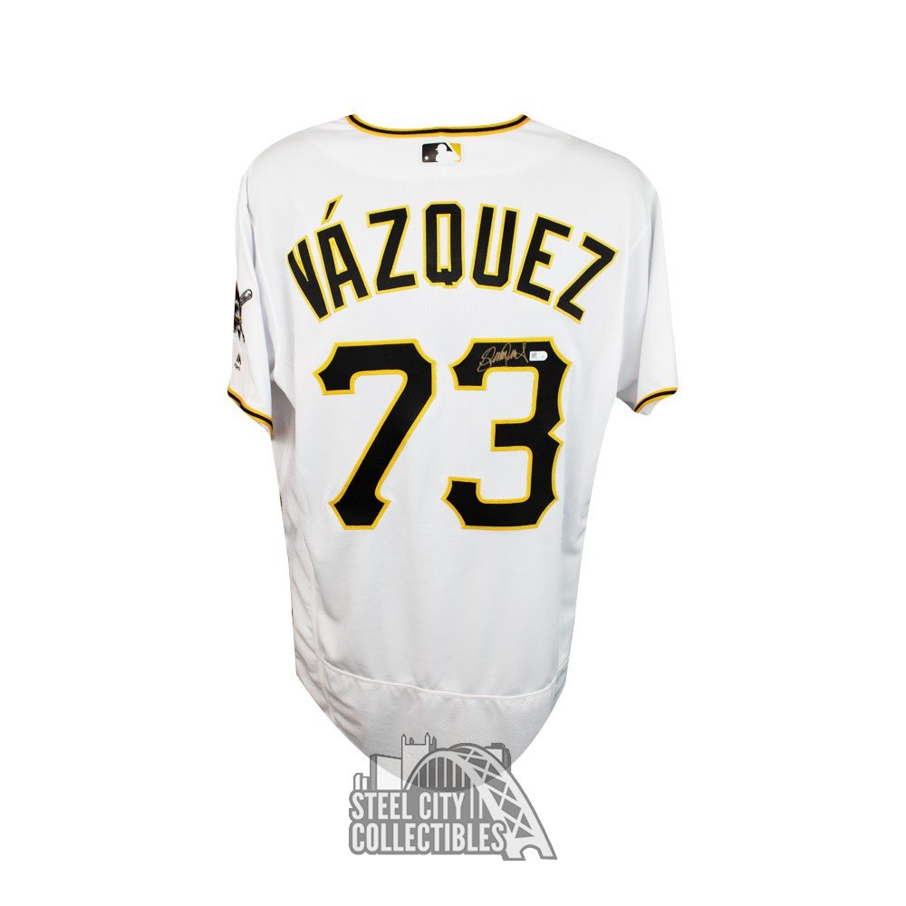 Felipe Rivero Vazquez Autographed Pirates Majestic Authentic Jersey MLB  Holo (B)