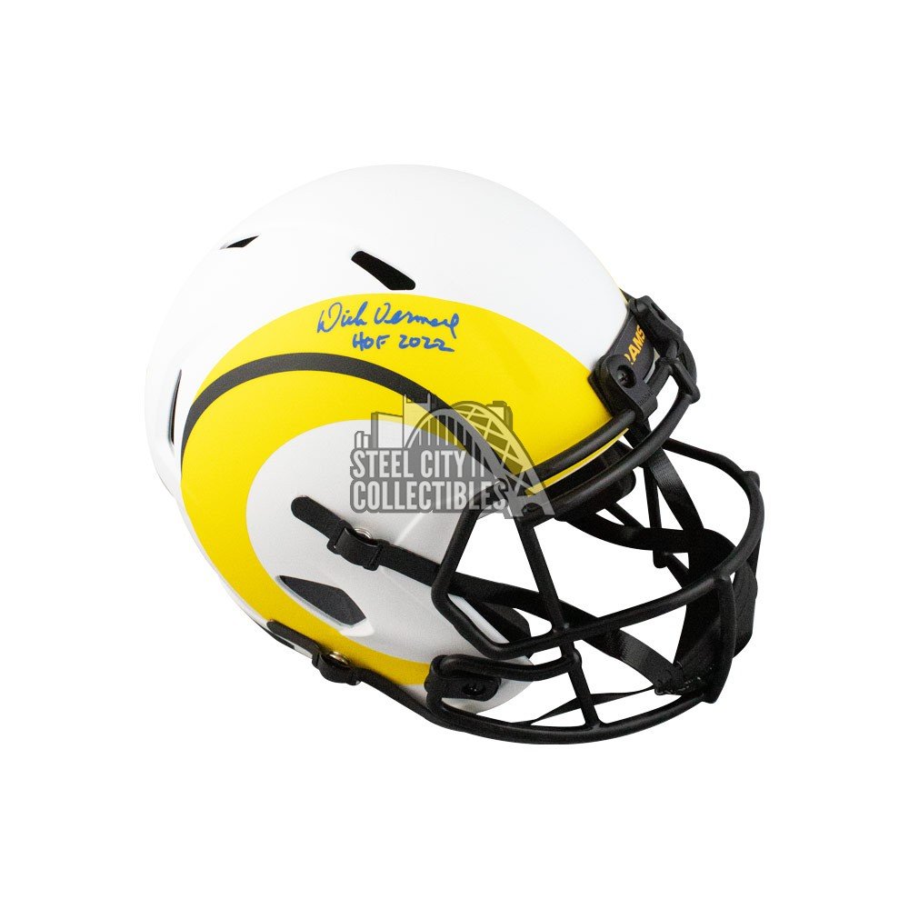 Dick Vermeil HOF 2022 Autographed St Louis Rams Lunar Eclipse Replica  Full-Size Football Helmet - BAS (Blue Ink)