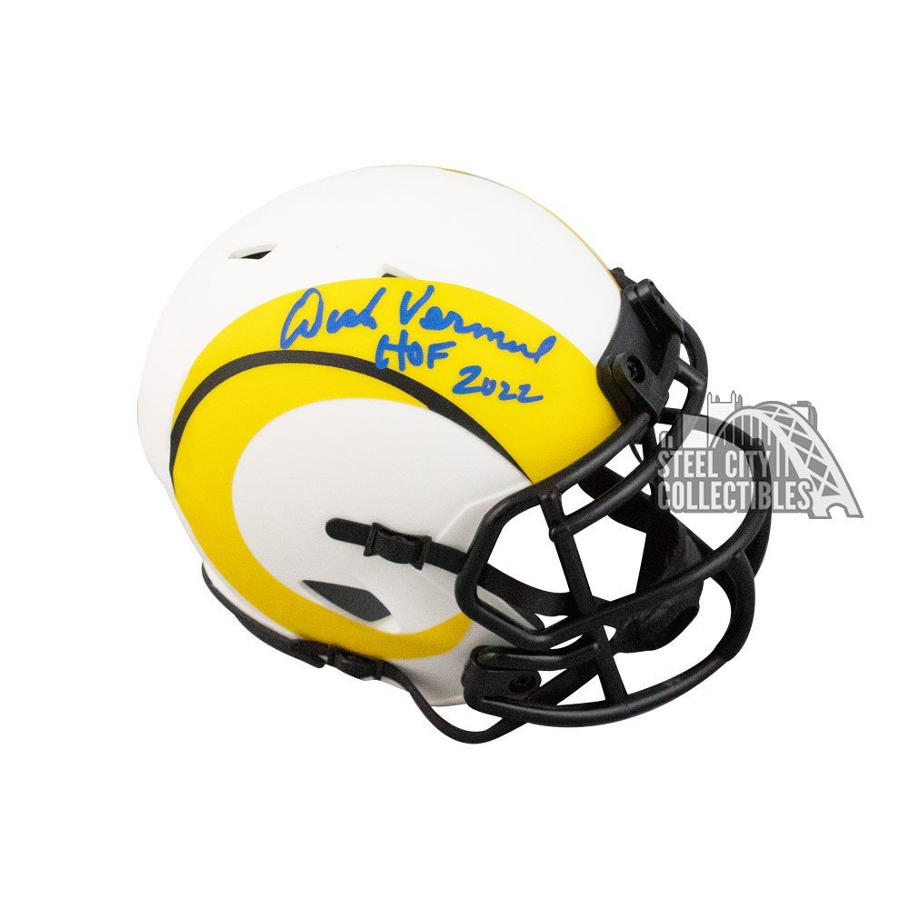 Dick Vermeil HOF 2022 Autographed St Louis Rams Lunar Eclipse Replica  Full-Size Football Helmet - BAS (Blue Ink)