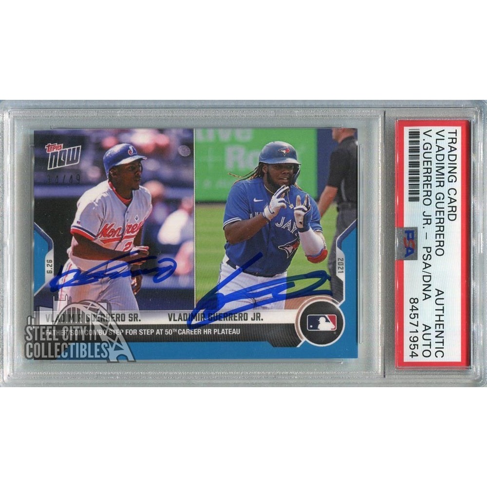 Vladimir Guerrero Jr. & Vladimir Guerrero Sr. Dual Autographed