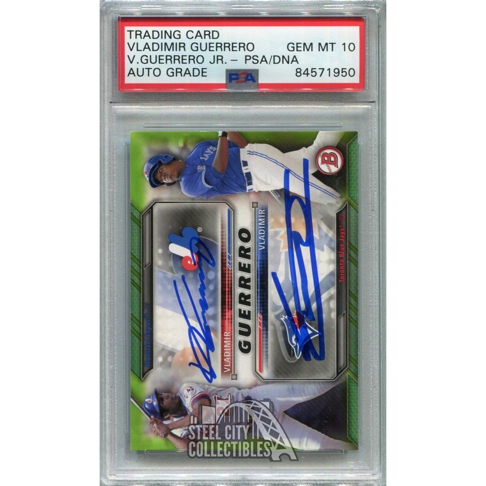 Vladimir Guerrero Vladimir Guerrero Jr 2016 Bowman Family Tree Auto Card  PSA/DNA 10