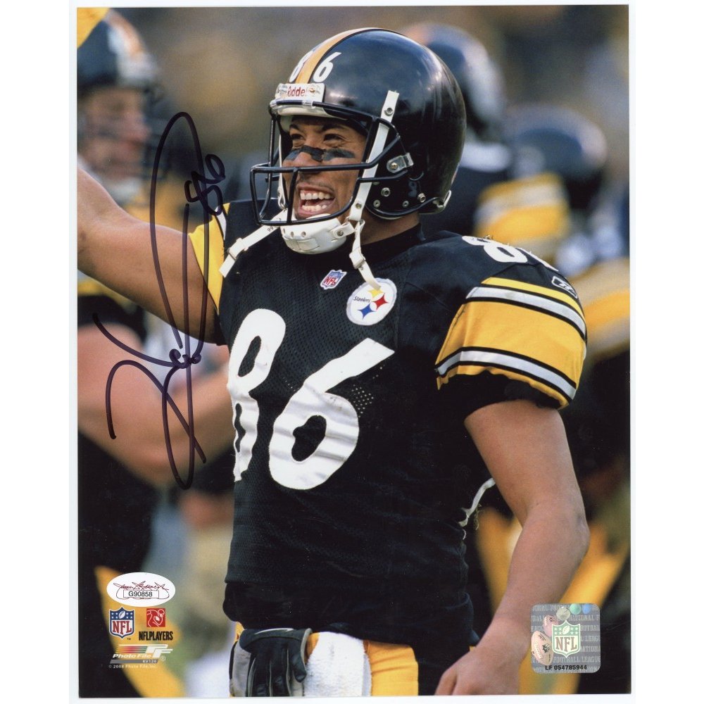 Autographed/Signed Hines Ward Pittsburgh Black Football Jersey JSA COA at  's Sports Collectibles Store