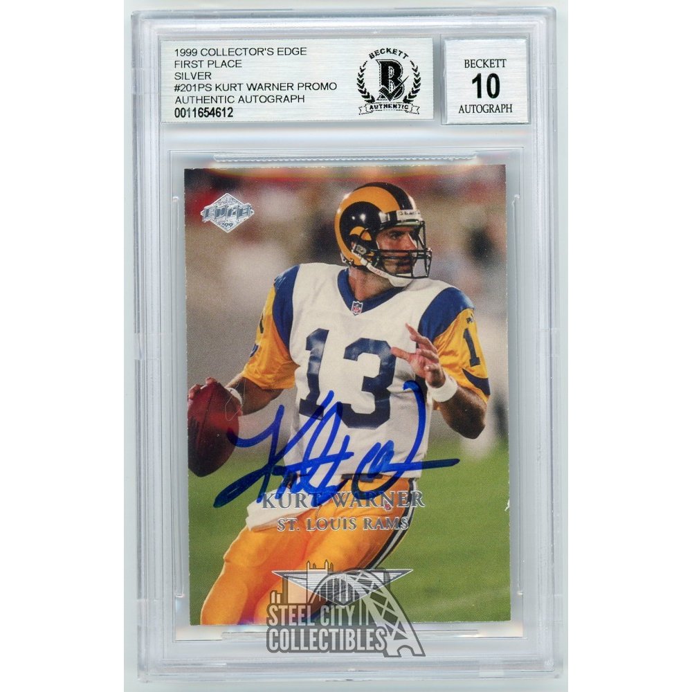 Kurt Warner 1999 Collector's Edge First Place #201PS Promo Silver (BGS 9)