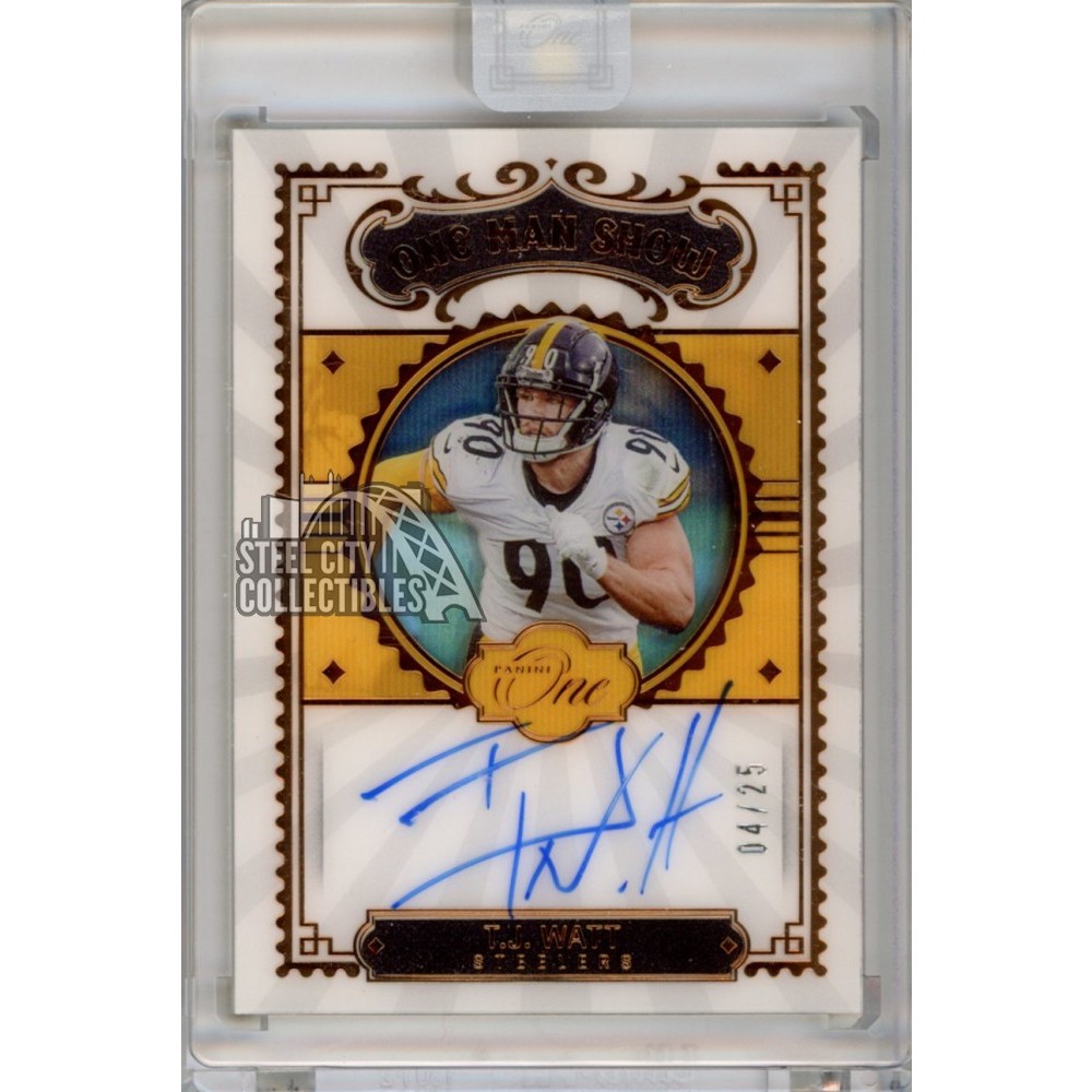 Selling TJ Watt 2021 Panini One Auto Autograph One Man Show #/15