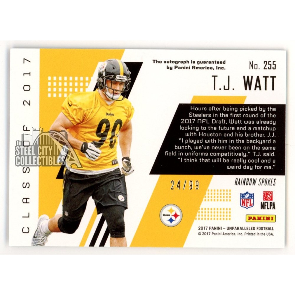 2017 Panini Limited #149 T.J. Watt online 82/99 Auto Autograph RC Rookie PSA 8