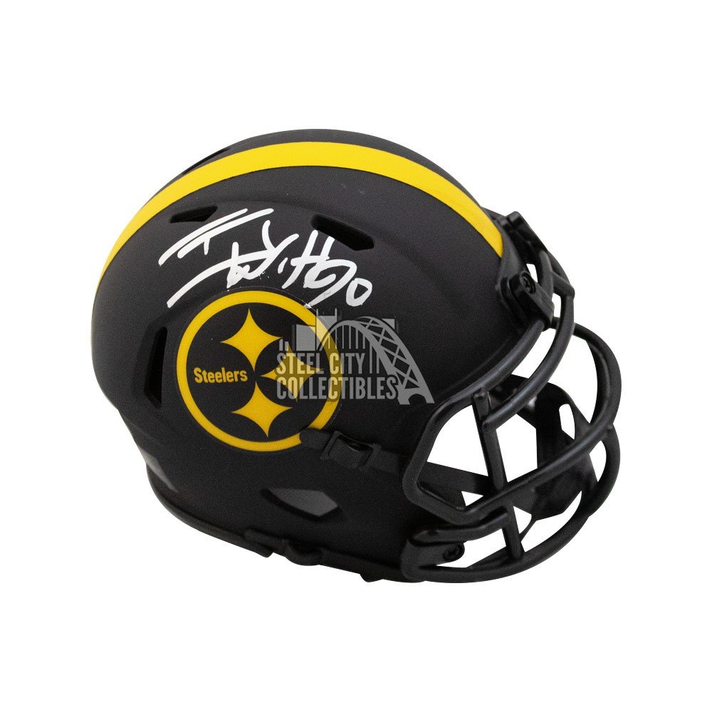 TJ Watt Pittsburgh Steelers Signed Eclipse Mini Helmet 1 (BAS COA