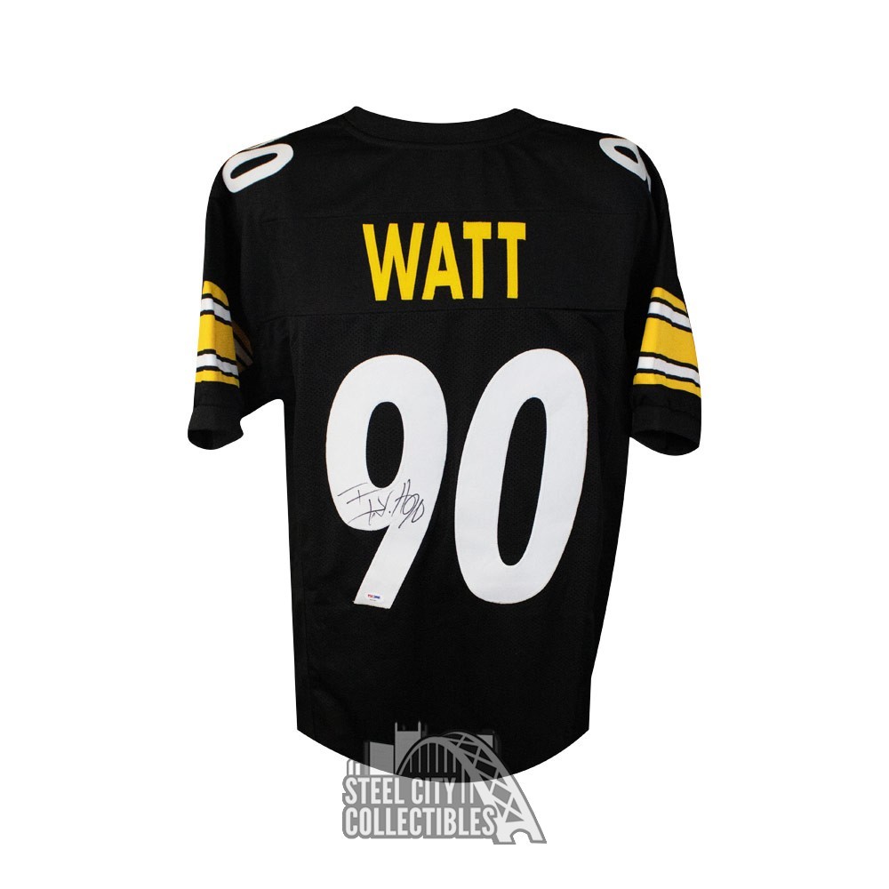 T.J. Watt Autographed Pittsburgh White Custom Football Jersey