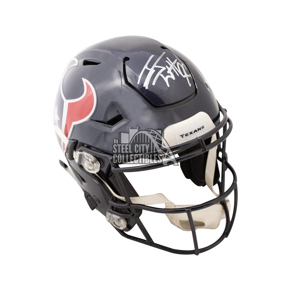 J.J. Watt Autographed Houston Texans White Helmet