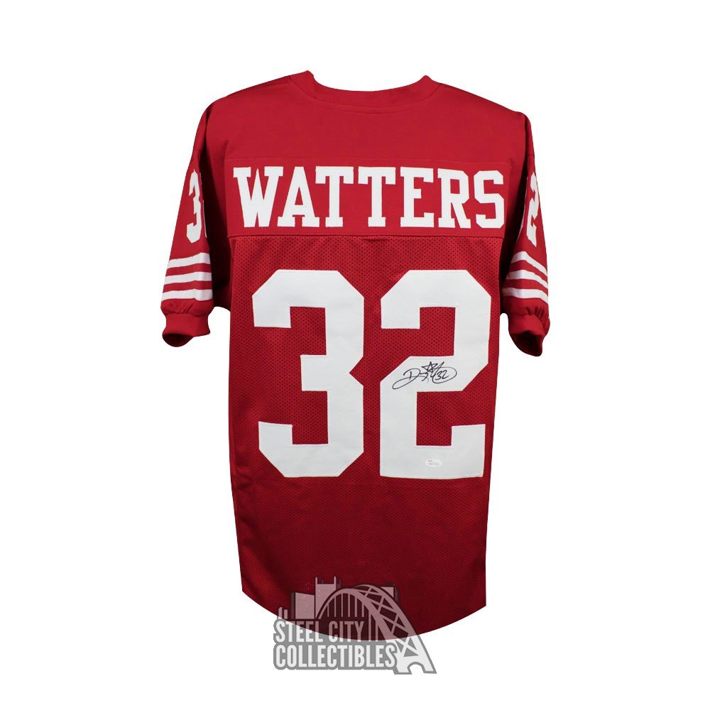 RSA Ricky Watters Signed San Francisco Red Football Jersey (JSA)