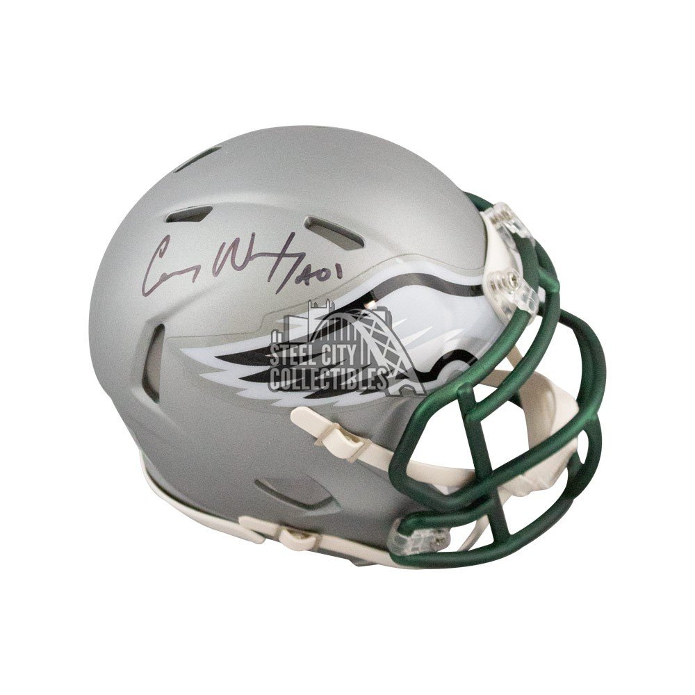 Carson Wentz Autographed Philadelphia Eagles Blaze Mini Football Helmet -  Fanatics