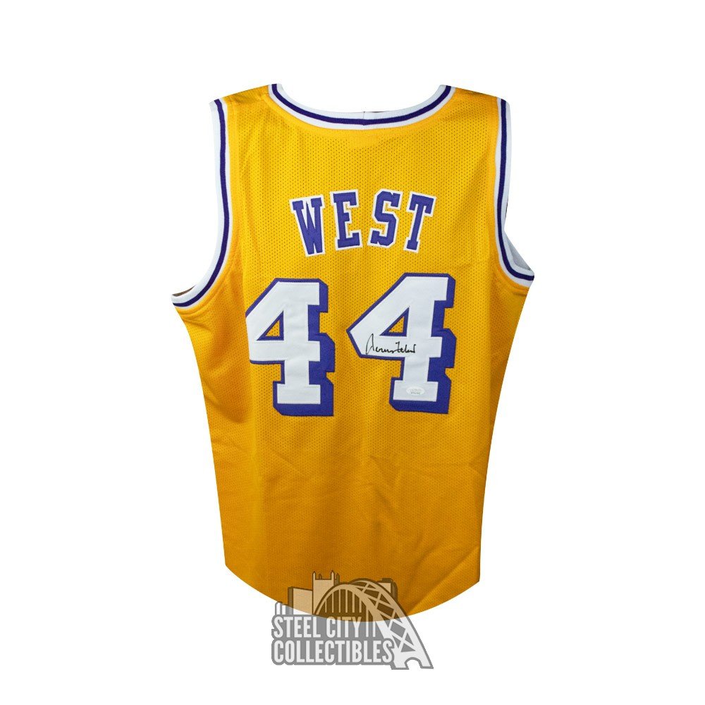 Jerry West Signed Los Angeles Throwback Blue Jersey - CharityStars