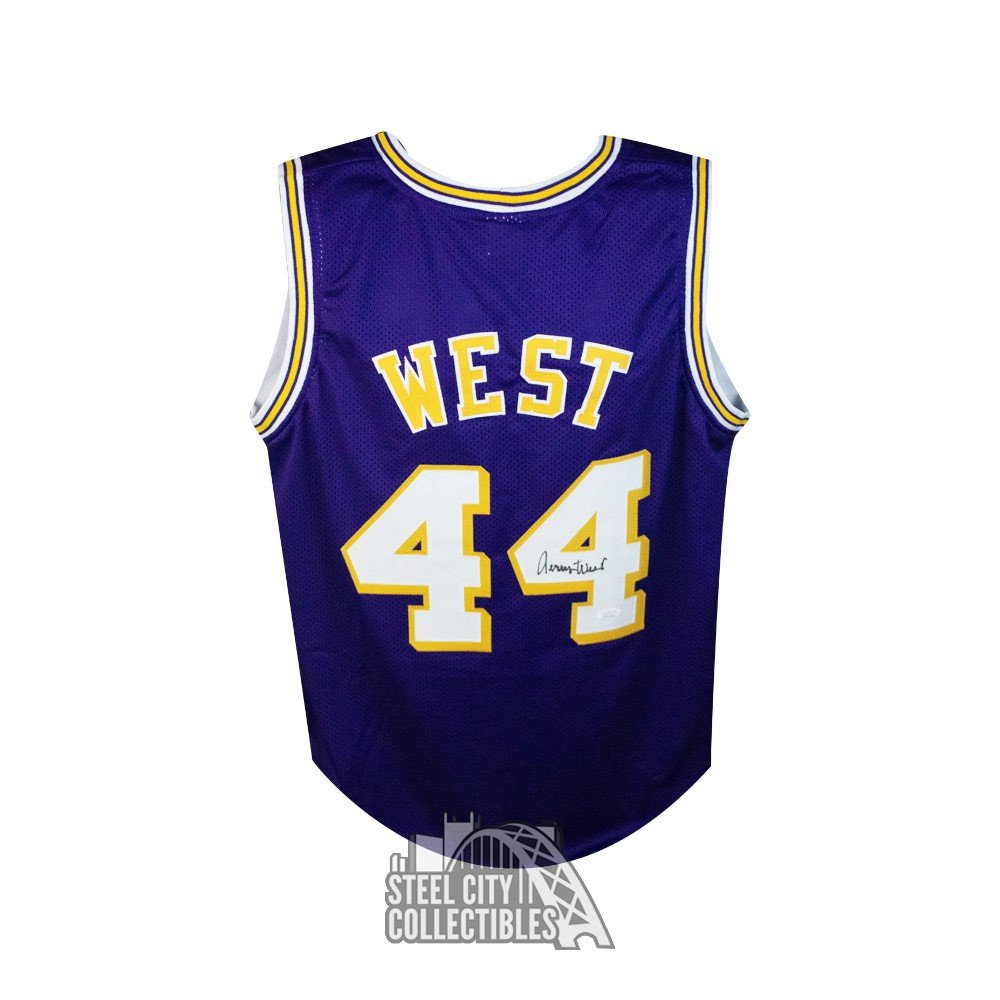 Jerry West Autographed Los Angeles Custom Purple Basketball Jersey - JSA COA